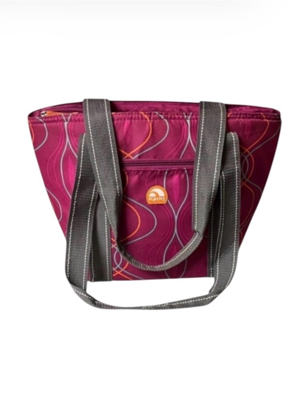 Igloo Magenta and Gray Insulted Tote Bag